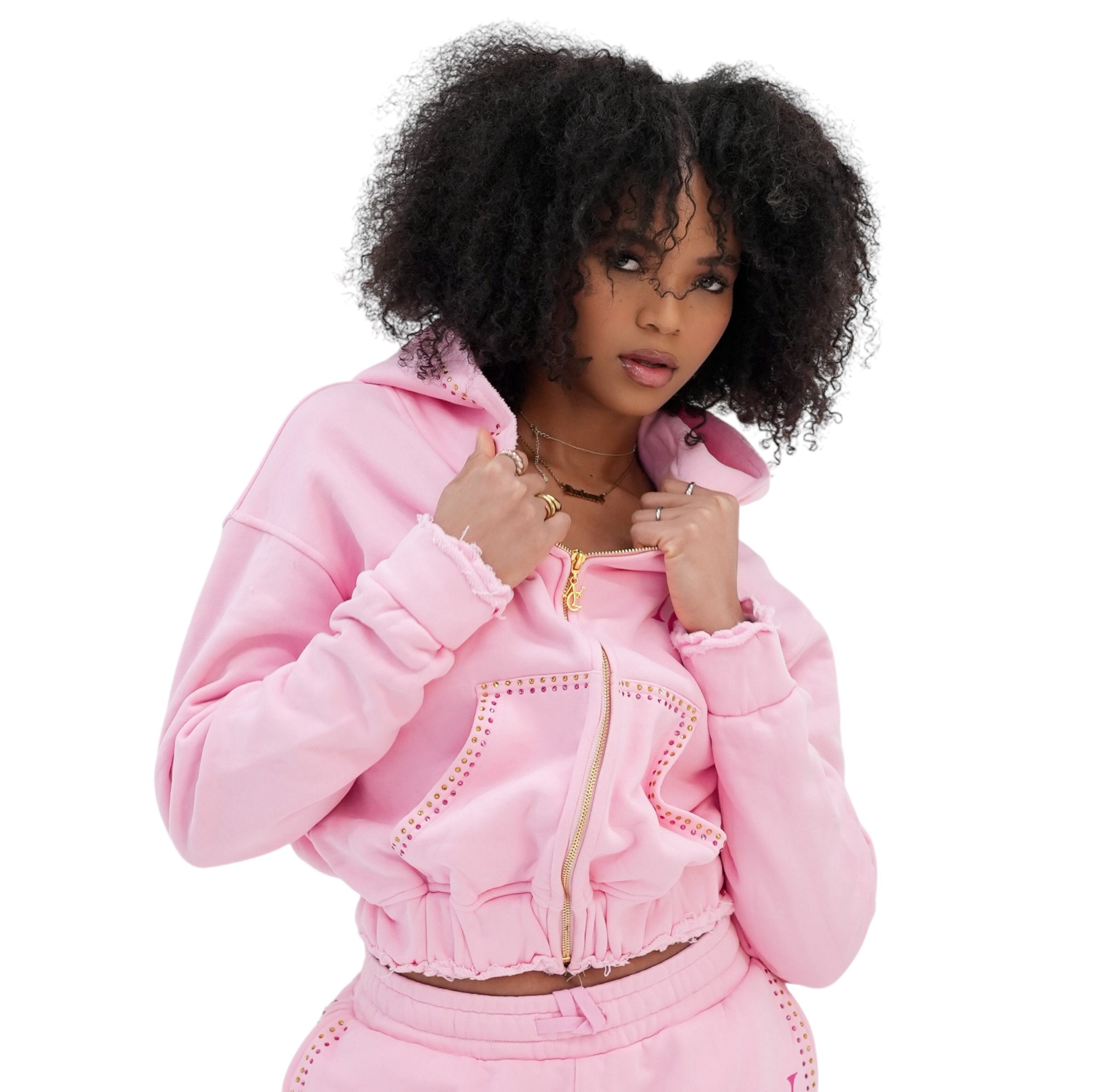 S01 Queens Logo Zip Hoodie